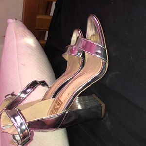 Size-7 1/2 chrome Heels